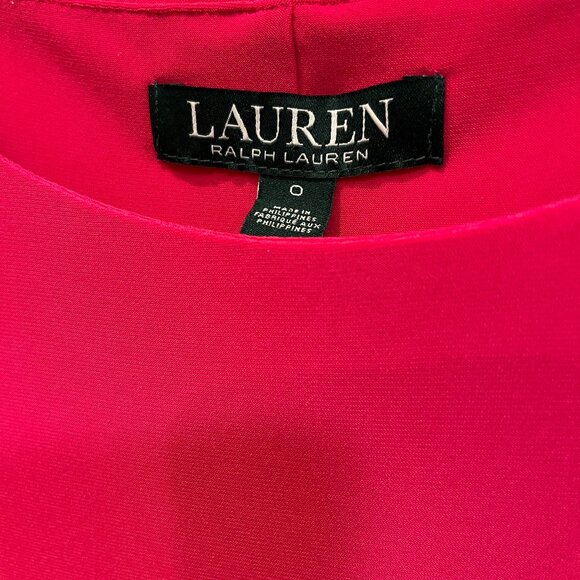 CLASSIC LAUREN by RALPH LAUREN FUCHSIA BELL SLEEVE DRESS SIZE 0 - Picture 2 of 4